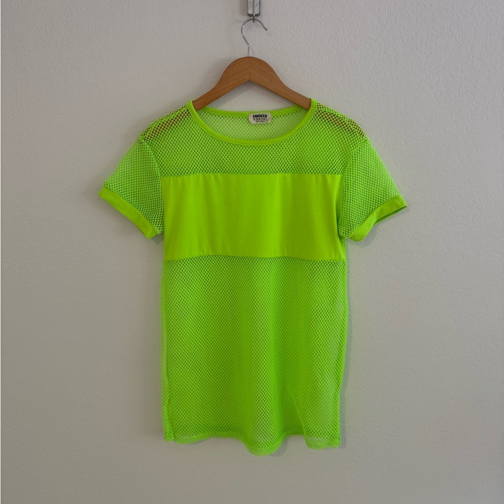 Size S Neon Green Mesh T-Shirt Top